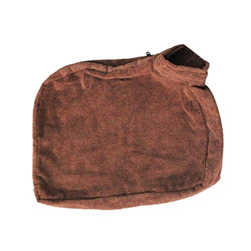 Tubayia Mikrofaser Hundebademantel Schnell Trocknend Haustier Katze Hund Bademantel mit Reißverschluss (L)