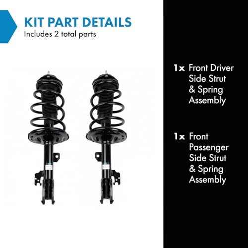 Image of TRQ Front Driver and Passenger Side Strut and Spring Assembly Set Loaded