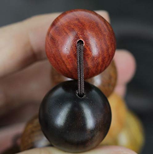 Qzoxx Mantra Man Woman Tibetan Buddhist 18mm Mixed Wooden Beads Fo Kwan-yin Mala Meditation Wrist Bracelet Yoga Bracelet - Image 5