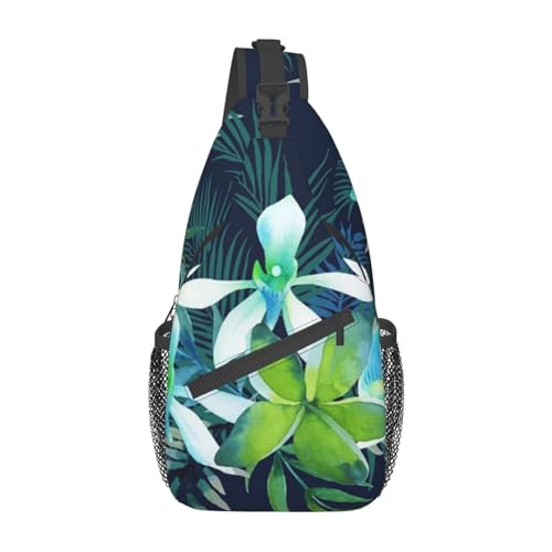 Sac à dos à bandoulière ergonomique et léger avec imprimé tropical unique