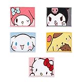 Anime Kitty Patches Anime Iron on/Sew on Patches Embroidered Patches for DIY Jeans, Jackets, Shirts, Bag, Caps (5 pcs)