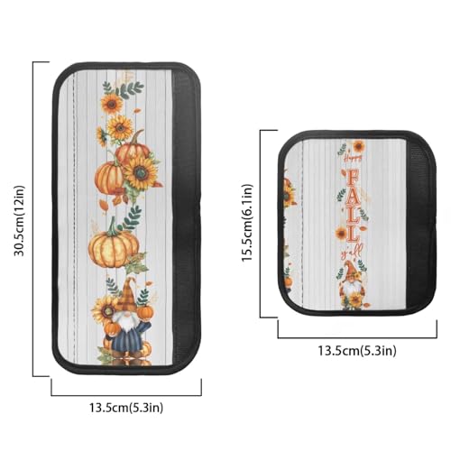 Image of Happy Fall Refrigerator Handle Covers Set of 6 Fashion Kitchen Appliance Handle Covers Non-Slip Washable Autumn Pumpkin Fridge Door Handle Protector, Keep Off Fingerprints,Food Stains