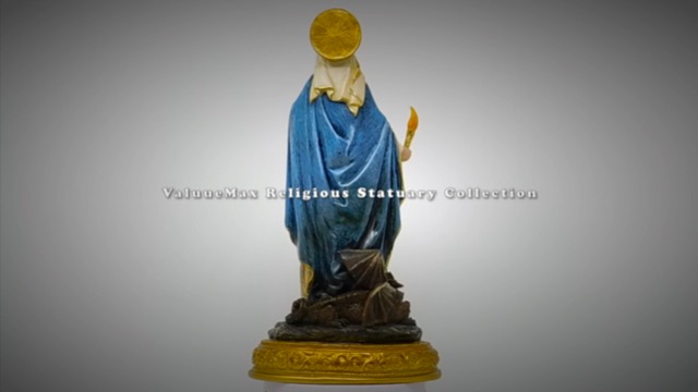 Estatua de Santa Marta de Betania 12 pulgadas Resina Multicolor miniatura 7