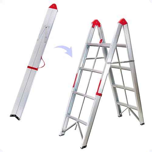 【 コンパクト 収納 スティック 脚立 4段 タイプ 】4Step Folding Ladder