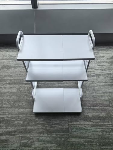 レンジ上ラック 伸縮式3段 （ホワイト）