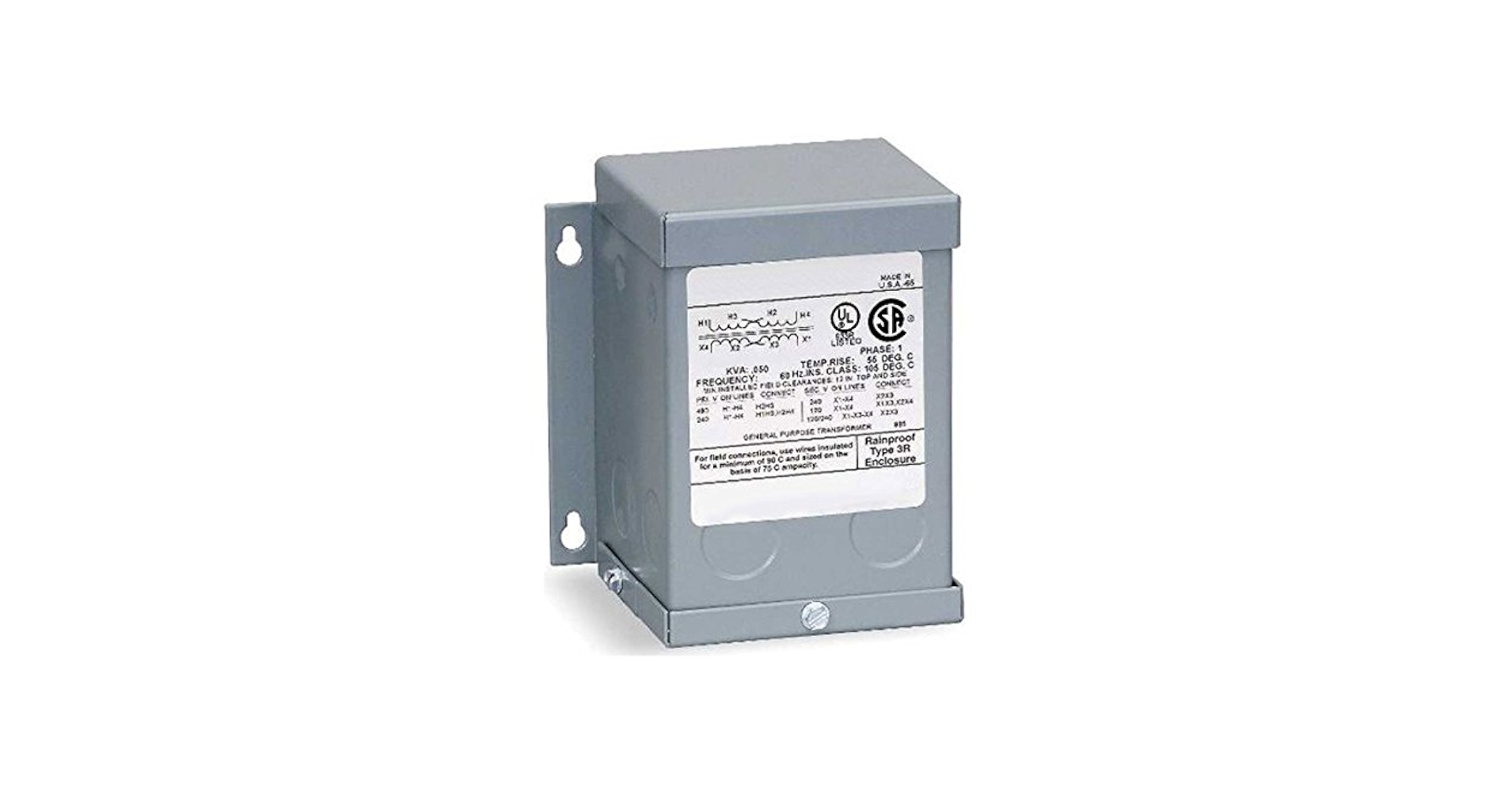 Buck and Boost Transformer - 208V Primary - 240V Secondary