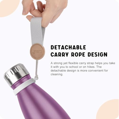 Image of Kids Water Bottle,9 oz Stainless Steel Vacuum Insulated,Dark Purple