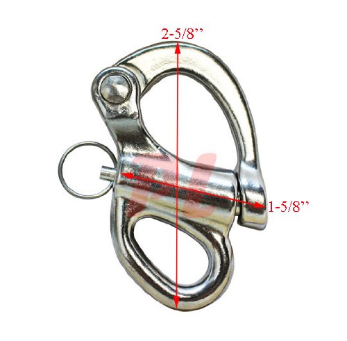 2-5/8'' Fixed Eye Snap Shackle Fixeye SS316 Stainless Steel Shackle Fixed Bail