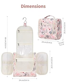 Narwey Hanging Travel Toiletry Bag Cosmetic Make up