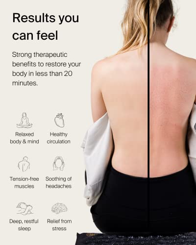 Shakti Premium Acupressure Mat And Pillow Set, Original Intensity, Sustainable & Durable, Relieves Stress & Tension, Relaxation & Focus, Ethically Handcrafted Acupuncture Mat, Organic Cotton Certified #TOP3