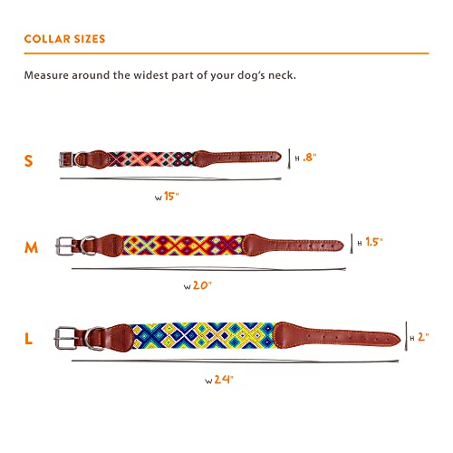 Moots Root Hand-Knitted Leather Pet Collar Pink Small,Art110S #TOP5