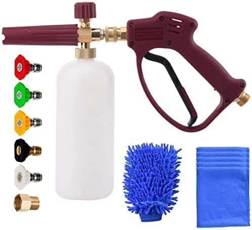 M MINGLE Foam Cannon for Pressure Washer, Foam Lance Kit for Cars or SUVs, Pressuer Washer Gun with 5 Nozzle Tips