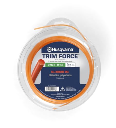 Husqvarna Trimforce 0.080-Inch, 208-Foot Spooled String Trimmer Line, All Around Use Weed Eater Line (0.5 lb)
