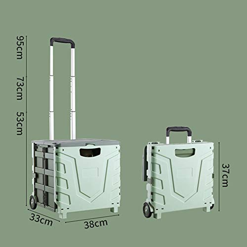 MNSSRN Bequem und Multifunktionswagen, Folding Einkaufswagen, Grocery Einkaufswagen, Kleinwagen, langlebig und robust Haushalts Trolley,Rosa