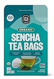 FGO Organic Sencha Green Tea, 100 Count, Eco-Conscious Tea Bags, Resealable Bag, Sourced From Japan, Packaging May Vary (Pack of 1)
