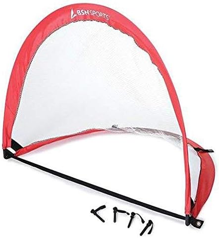 Portería de fútbol emergente - Rojo - 48 pulgadas de ancho x 38 pulgadas de alto x 36 pulgadas de profundidad (juego de 2)