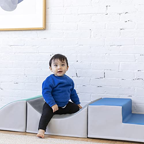 Ecr4Kids Softzone Traversing Trio Wall Climber, Step Crawl And Slide Beginner Foam Structure, Safe Indoor Active Play, Soft Play For Toddlers And Babies - Contemporary #TOP7