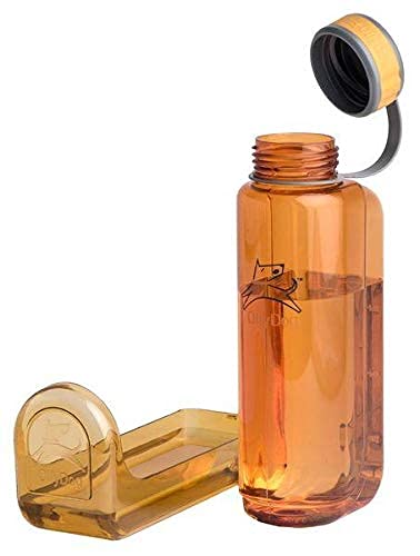 OllyDogOllyBottle, BPA-Free Dog Water Bottle with Detachable Dog Bowl, Portable Pet Water Bottle and Bowl for Walking, Hiking, Travel (1L, Flame)