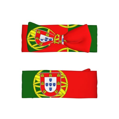 Portuguese flag printing Baby bow headband, elastic headband, soft hair accessories suitable for newborns, children, toddlers and girls2