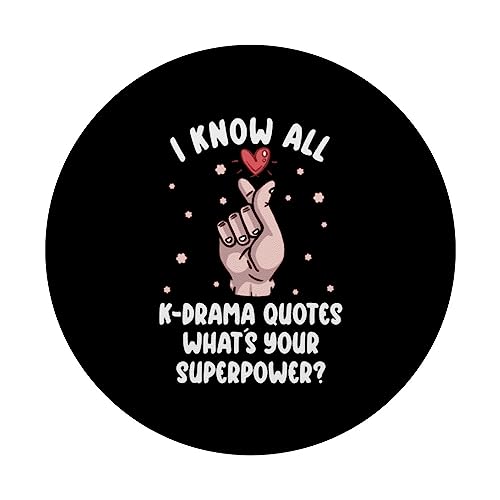 K-Drama South Korea Korean Culture K-Pop Kdrama Watching PopSockets Swappable PopGrip, Black - Image 3