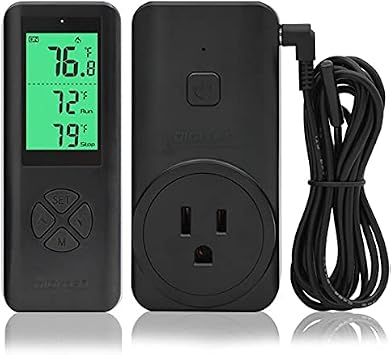 DIGITEN WTC200 Thermostat Temperature Controller Reptile Temperature Controller Greenhouse Thermostat Cooling Mode Heating Mode for Home Brewing Incubation