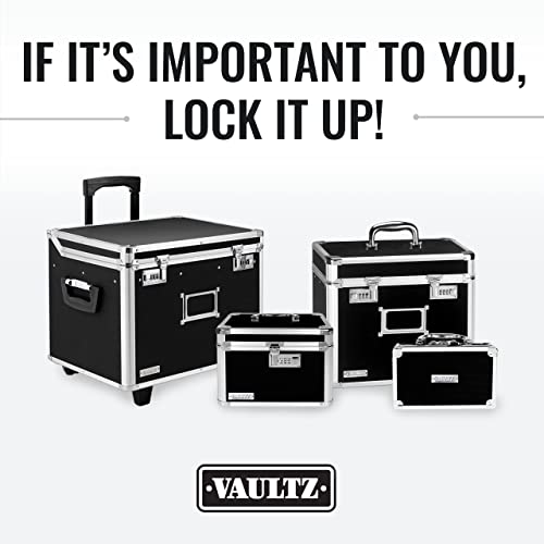 Vaultz Combination Lock Box - Pack Of 1 - 10 X 7.25 X 7.75 Inch Standard Safe With Key And Combo Lock For Important Documents, Medicine & Money - Blue #TOP7