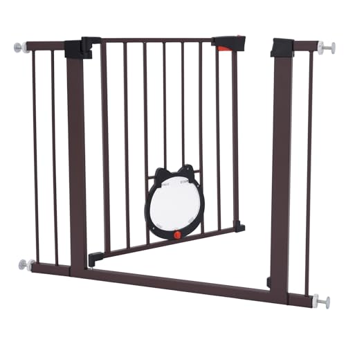 Barrière de sécurité pour chien de 93x76 cm avec porte et extensions - 6