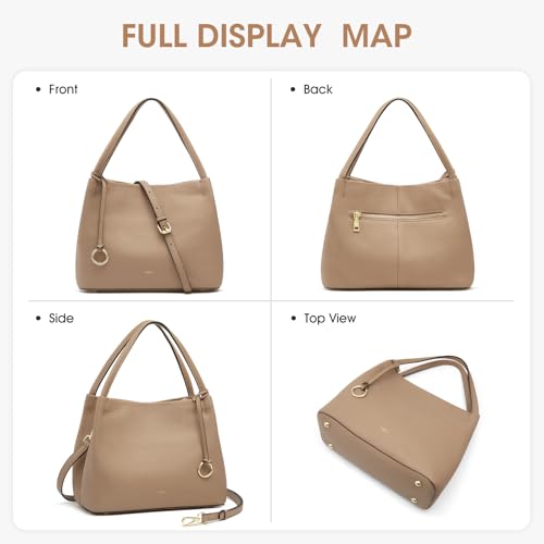 Image of Kattee Leather Purses for Women,Small Crossbody Bags for Women Trendy,Top Handle Handbags Satchel Bag with Adjustable Strap