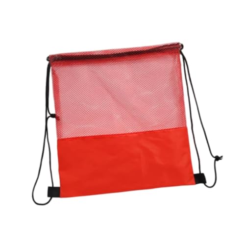 Aosekaa Basketball Drawstring Storage Bag for Gym and Outdoor Use, Red