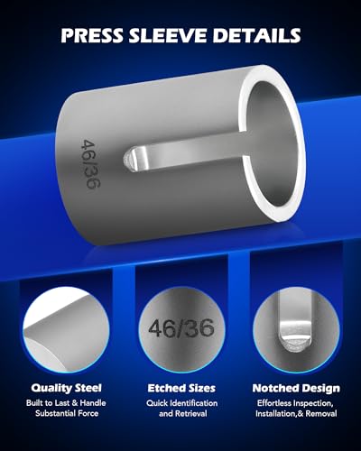 Image of Orion Motor Tech Bushing Press Kit, 27pc Pull and Press Sleeve Kit for Most LCV HGV Engine Cars Vehicles, Universal Seal Bearing Bushing Removal Installation Tool Kit 5 Pulling Spindles with Nuts Case