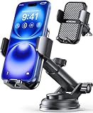 ACMEZING 3-in-1 Car Phone Holder [122+LBS Strongest Suction & Stable Clamp Arm] 360° Adjustable Mount, Cell Phone Holders for Your All Car Models for Dashboard Vent, All Smartphones, Black