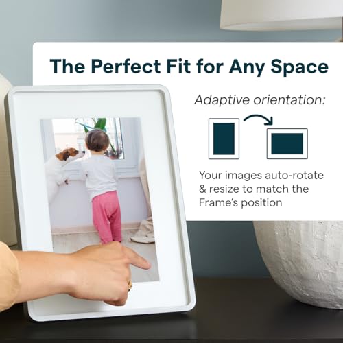 Image of Skylight Digital Picture Frame 2 - 10 inch Full HD Wi-Fi Touch Screen, 16GB Digital Photo Frame, Load Photos & Videos Directly from Phone, Anti-Glare - Personalized Gifting, Aluminum Metal Shadow Box