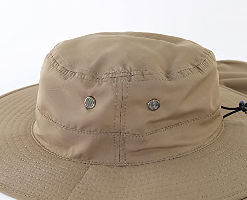 Home Prefer UPF50 Mens Sun Hat with Neck Flap Quick Dry UV Protection Cap Womens Wide Brim Fishing Hat Neck Flap Beach Garden - Image 6