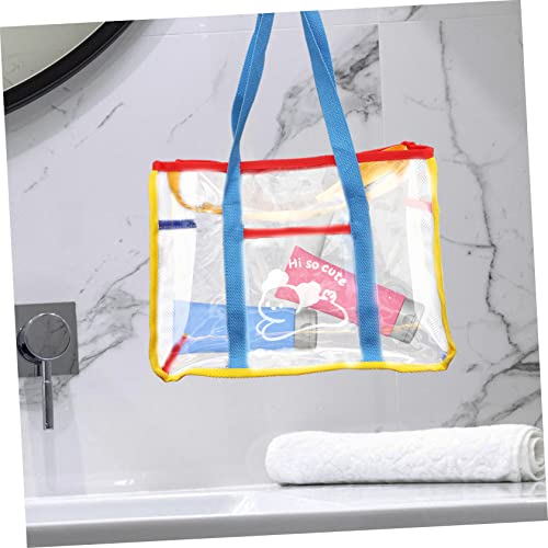 Capacity Beach Tote Bag Durable Shoulder Handbag for Toiletries and Shopping Lightweight Mesh Design for4