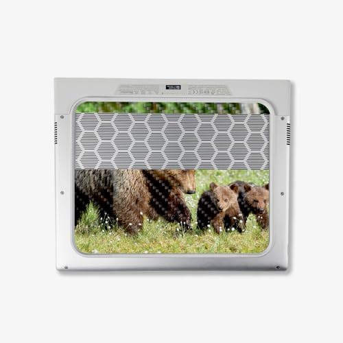 Image of MightySkins Carbon Fiber Skin Compatible with Alienware X14 R2 (2023) Full Wrap Kit - Grizzly | Protective, Durable Textured Carbon Fiber Finish | Easy to Apply & Change Styles | Made in The USA