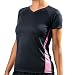 Kanu Surf Women's CB UPF 50+ Swim Tee, Black/Pink, Medium
