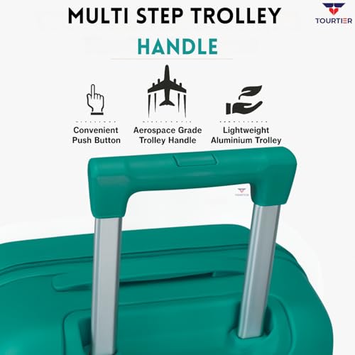 Image of Hard-Shell Luggage Trolley Bag with 360 Spinner Wheels, Large Capacity Travel Carry-On Suitcase (Style-1, Green, 20 inch 24 inch 28 inch)