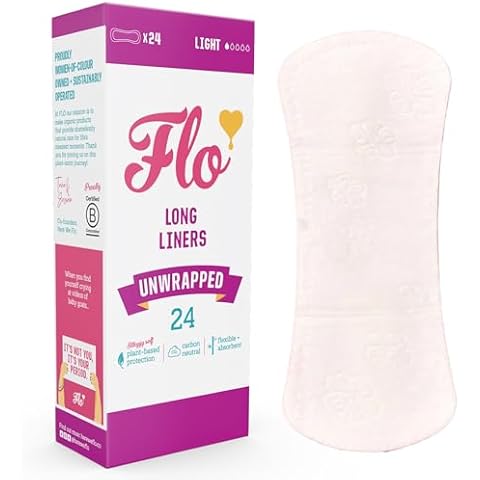 FLO Organic Bamboo Panty Liners - Leak-Proof & Biodegradable Cover