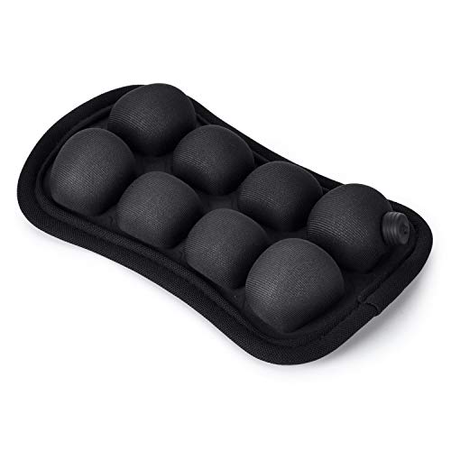 Ergonomisches Maus-Handgelenkstützen-Stützkissen für Computer, Laptop, PC-Spiele - Luft/Wasser füllbare Abkühlung Hand Schmerzlinderung Mauspad,mit rutschfester PU-Basis für Office & Zuhause (Schwarz) Cover