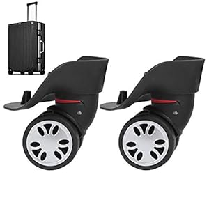 Koffervervangingswiel, bagagewiel Praktisch bagagewiel met één rij 1 paar Slijtvast met 9 schroeven voor heren en dames voor reiskoffer(zwart)