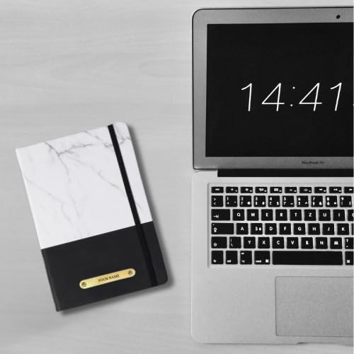 Image of 2 in 1 Personalized Diary & Pen Combo Gift Set | Custom Name Engraved Black Leather Notebook & Metal Pen | Best Gift for Office & Personal Use (Black)