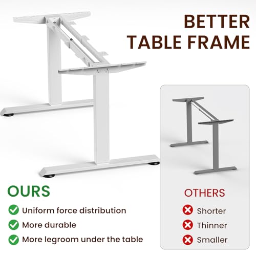 Electric standing desk adjustable