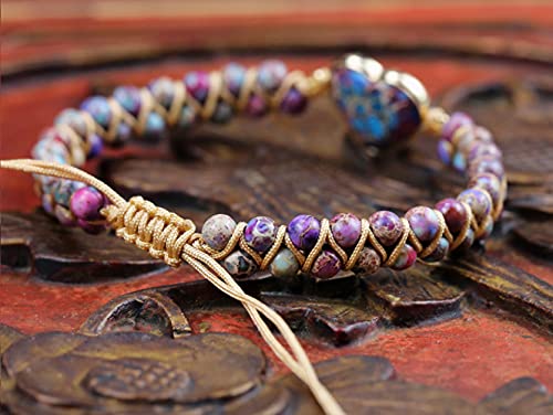 ZOSOJONA Women Handmade Boho Wrap Bracelets Natural Stone Variety Beads Strand Bracelet4