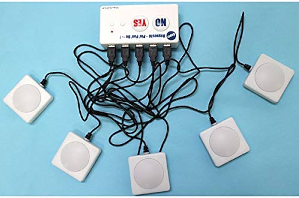 早押し機 スーパーハヤオシピンポンブー用ボタン 5個 あかあかセット Amazon.co.jp: スーパー早押しピンポンブー赤ボタン 5人用 329453