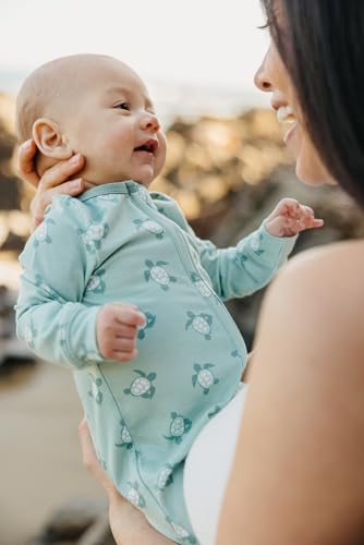 Image of Copper Pearl Zip-Up Footie Baby Pajamas - Soft Newborn Onesies for Boys & Girls, Tag-Free with Two-Way Zipper Baby Sleepers for Newborn - 24 Months, Wade