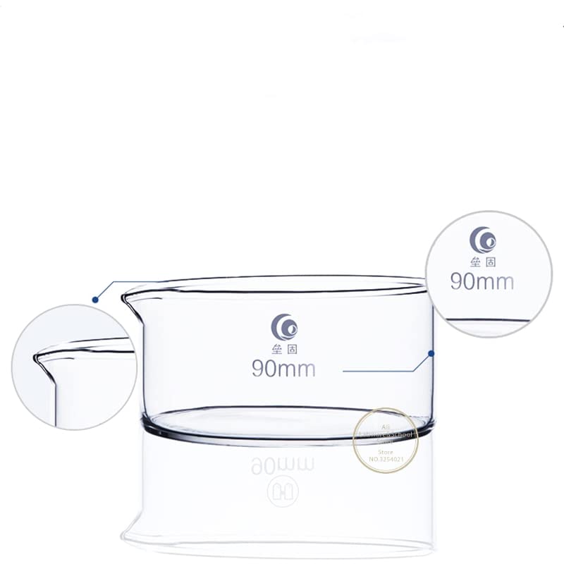 Plato de cristalización de Vidrio de borosilicato Alto, Plato Circular, Plato de Laboratorio, Resistencia a Altas temperaturas, 1 ud. (Size : 200mm)