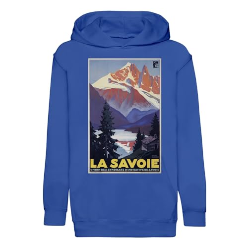 Sweat capuche enfant La Savoie Montagne France poster voyage vintage art deco