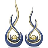 XMGZQ Moderne abstrakte Kunst, Heimdekoration, Akzent, zeitgenössische Statuen, Couchtischdekoration für Wohnzimmer, Tischdekoration für Esszimmer, Keramik-Skulpturen, Knick Knacks für TV-Ständer