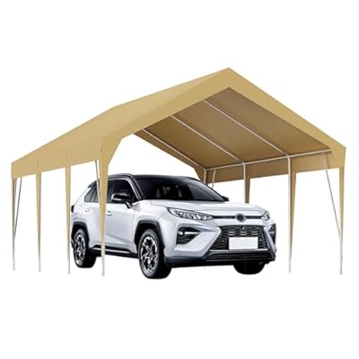 13 X 20FT Heavy Duty Carport, Portable Garage Shelter, Portable Car Tent Garage Waterproof UV-Resistant for Car, Truck