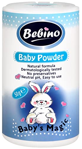 Bebino Talco Bebé 50 g Azul Sin Parabenos Vitamina C Protege y Calma